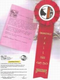 Prizes for Orangeville Fall Fair