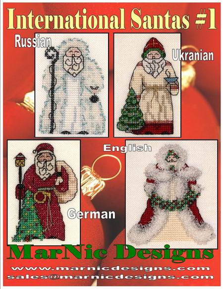 International Santas #1 - Russian, Ukranian, German & English